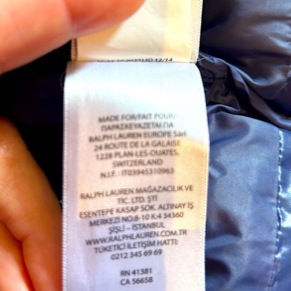 RALPH LAUREN sL kid’s 12-14 navy puffer Looks new-Super warm-duck feather fill - Picture 8 of 9